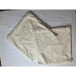 Sisizh Plush Pillowcases (2-Pieces) Milk White Decorative 16 x 16
